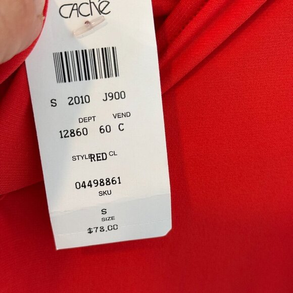 Cache Studded Mini Dress Red Y2K Sleeveless Small - Picture 6 of 10